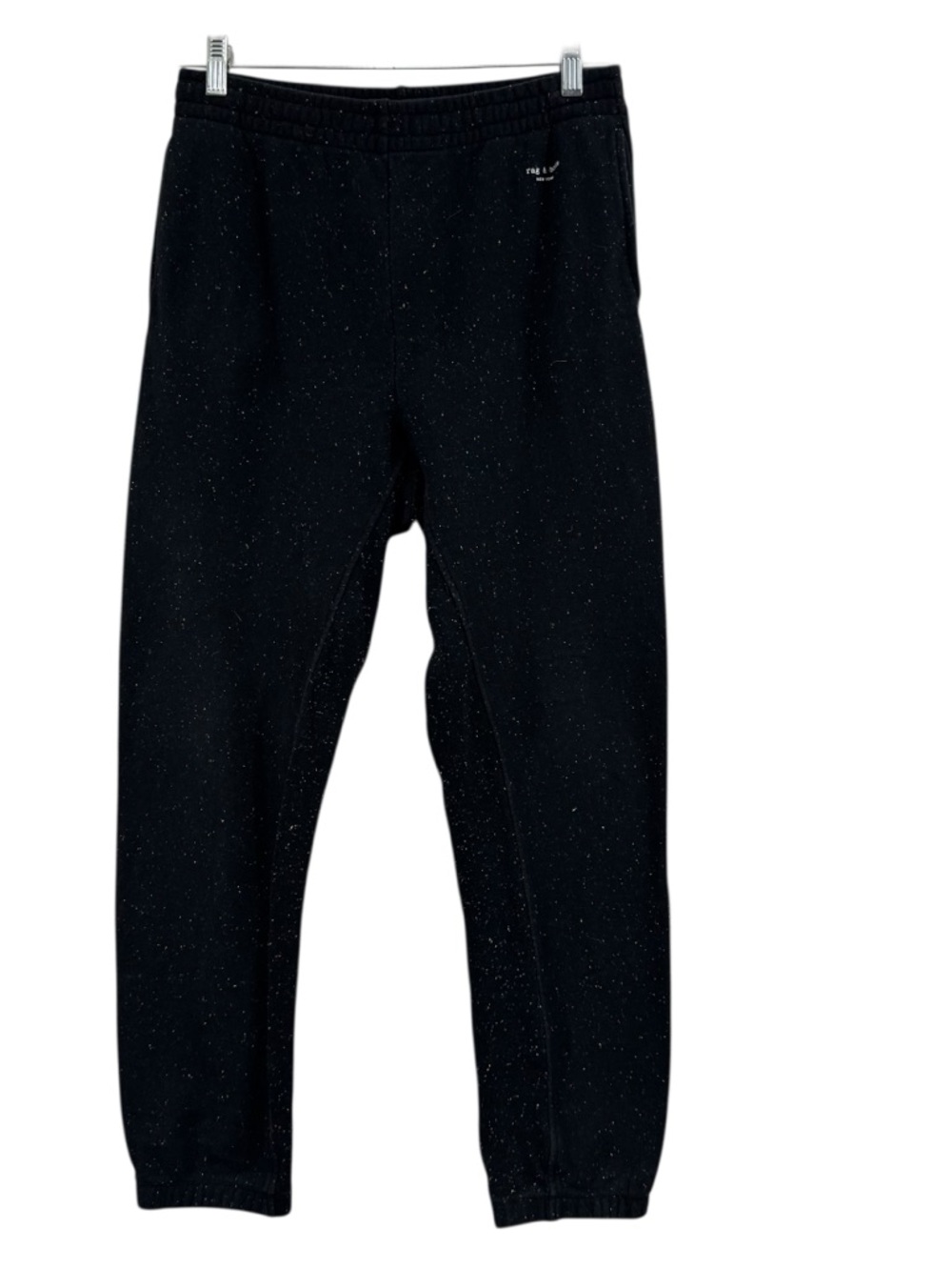Rag & Bone Women’s City Sweatpants Black Multicolored Dots Cotton Size Medium - Picture 2 of 12
